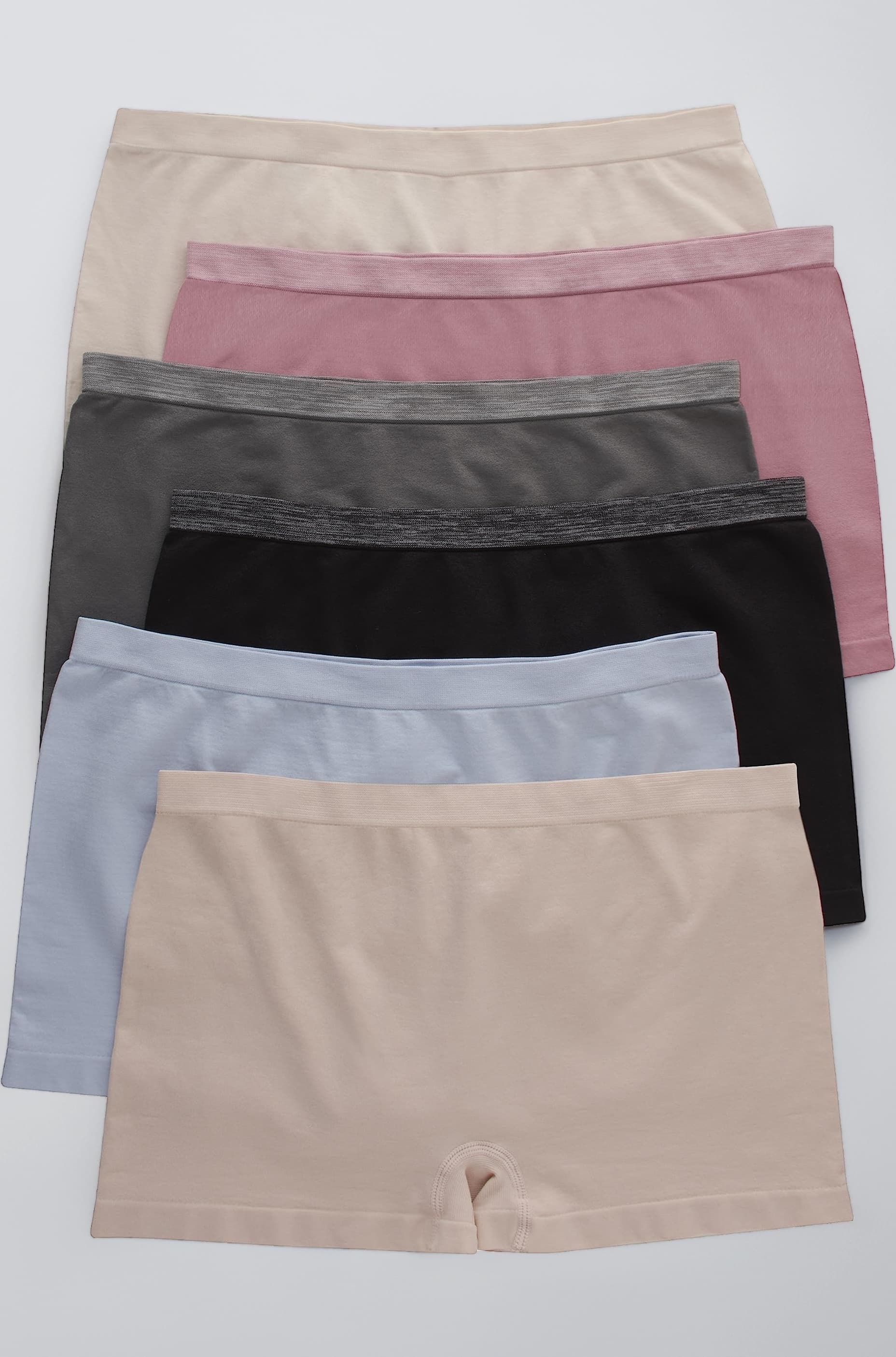 Hanes Women's 6 Pack Sporty Boyshort Panty