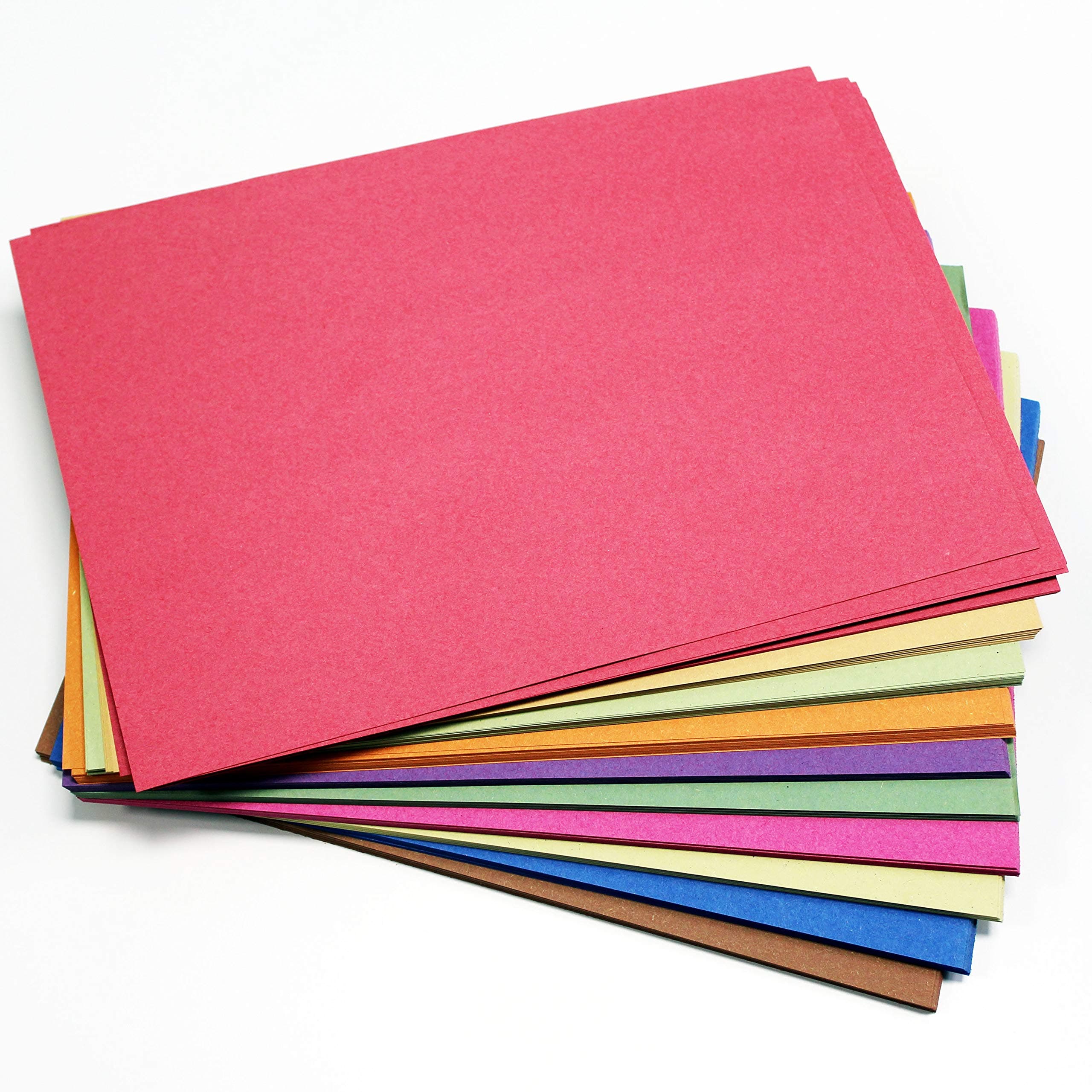 A2 Recycled Sugar Paper Bright Colours 20 Large Sheets in 10 Assorted Colours, Great for Arts & Crafts, Drawing, Painting & Scrap Booking. 60 x 42cm Sheet Size