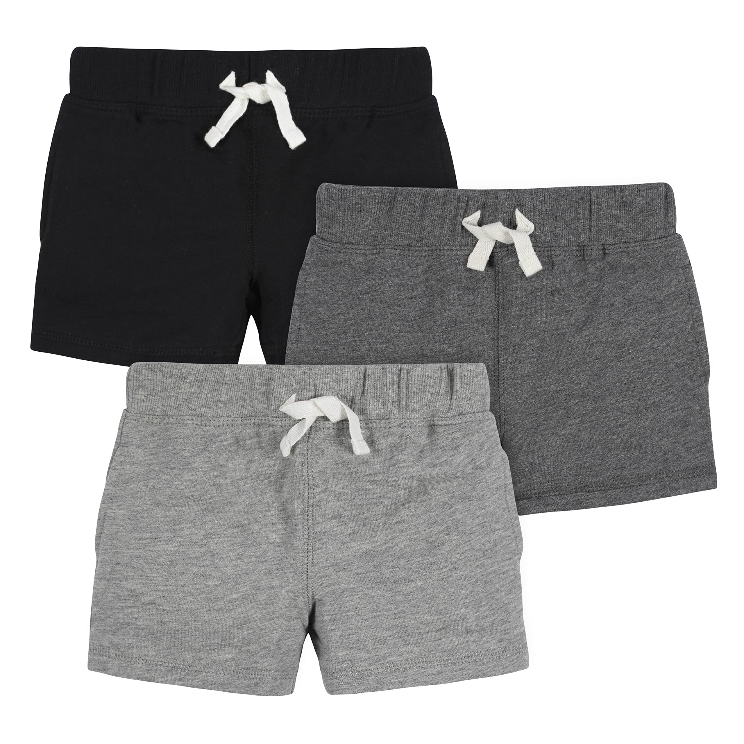 Baby Boys' Toddler 3-Pack Pull-on Knit Shorts