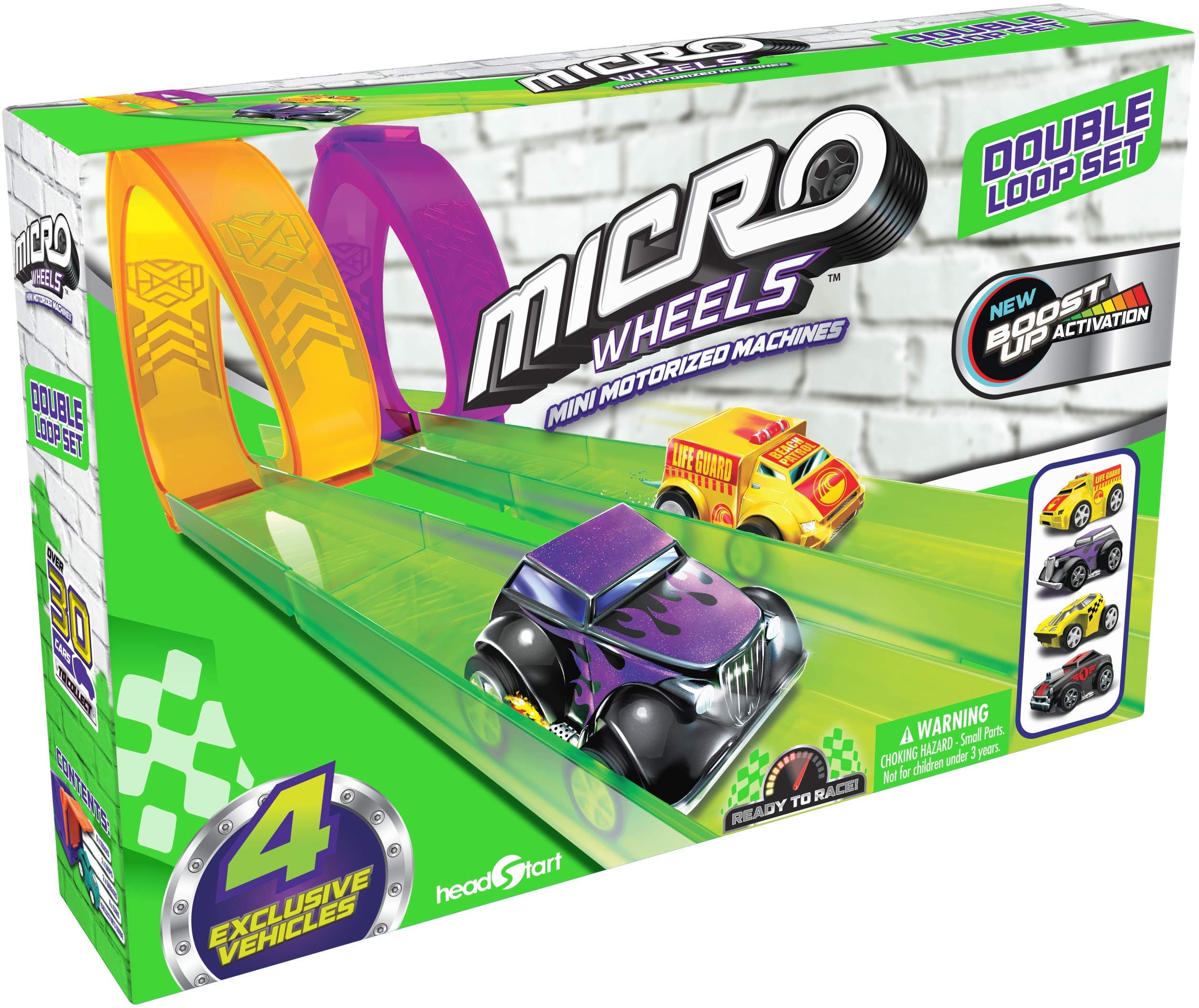 Micro Wheels HS78698 Double Loop Pack, Mini Racing car Set for Kids Aged 4+, Multi