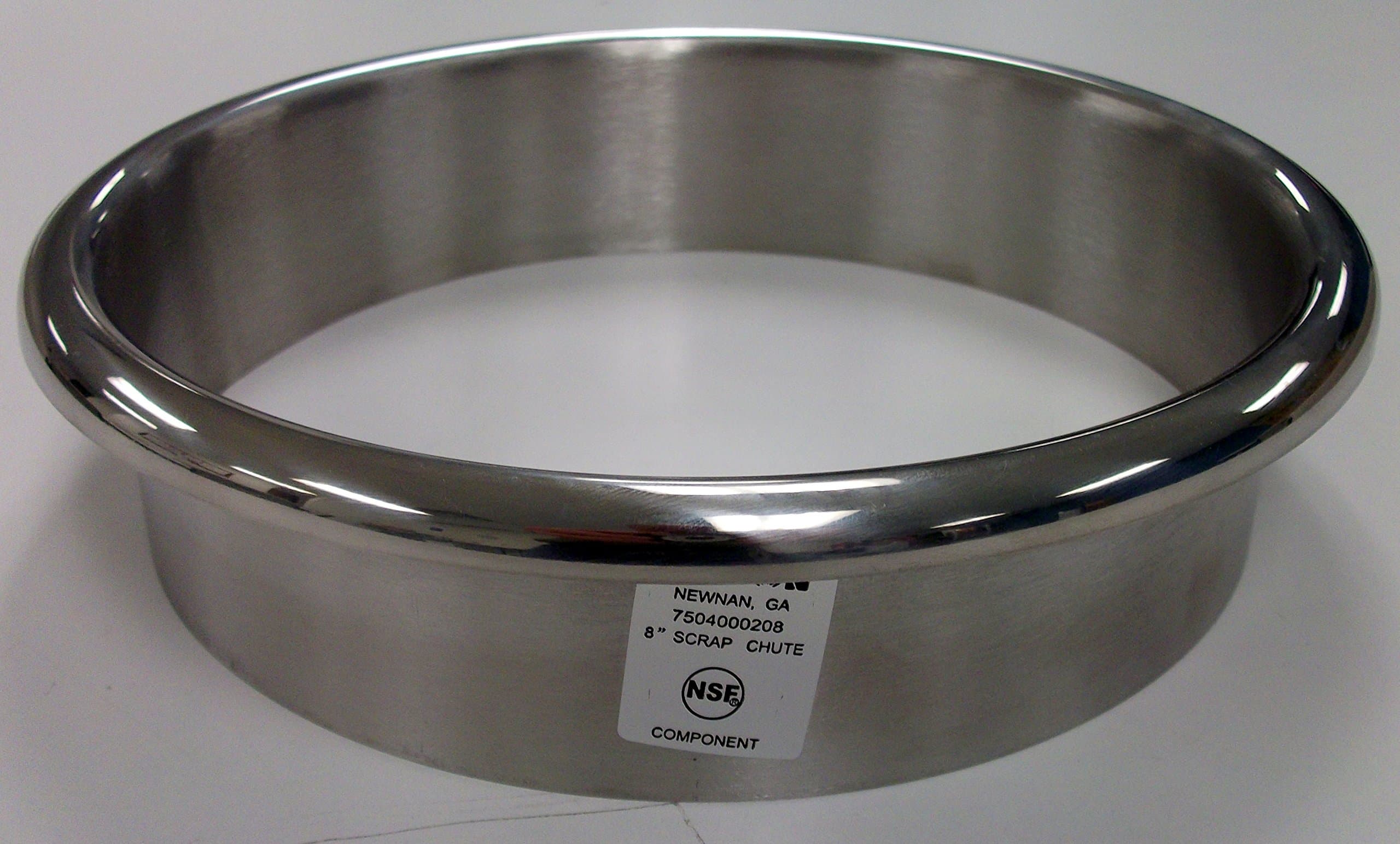 7504 Series Scrap Chute, Stainless Steel, 8 Inches by 2 Inches, 67504000208