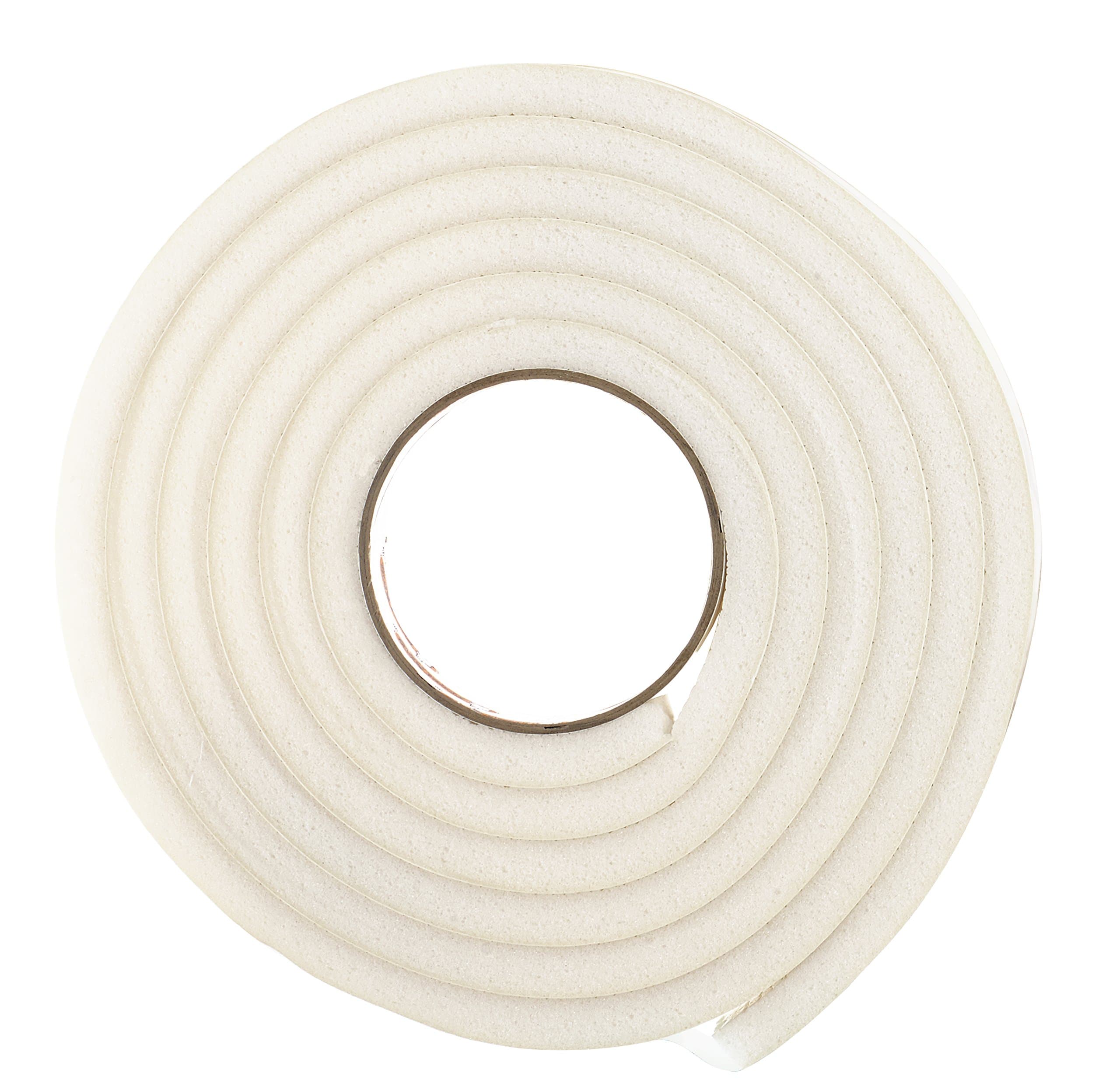 Frost King R738WH Rubber Foam Self-Stick Weatherseal Tape with Minimum Compression, White