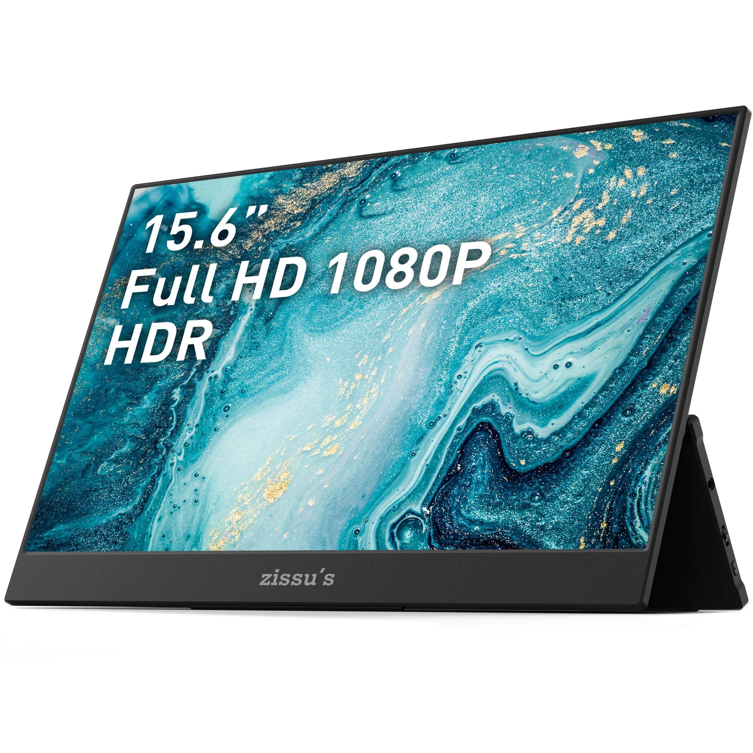 Keyron 15.6" Portable Monitor, Laptop Dual USB C, Ultra-Slim Full HD 1080P HDR IPS Screen Gaming, Eye Care 178° Full View Computer Display, Mini HDMI for Laptop PC Switch PS4 Xbox