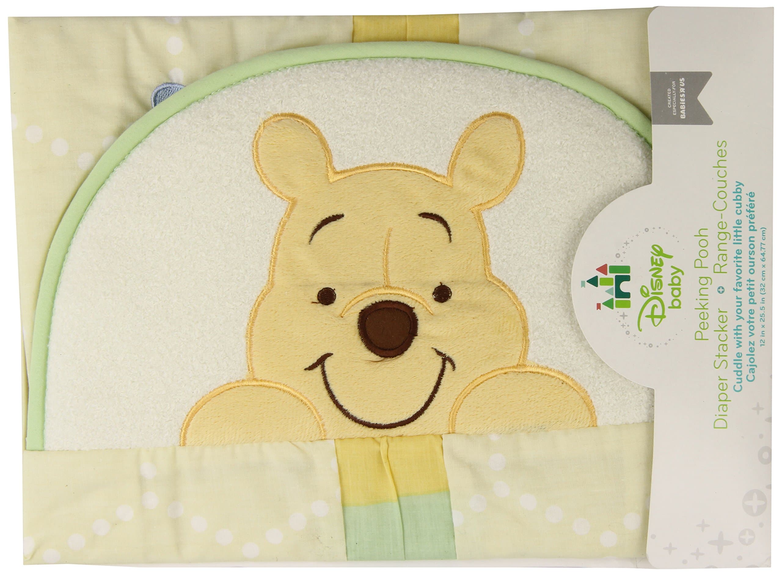 Disney Winne The Pooh Plush Baby Decor Diaper Stacker Yellow
