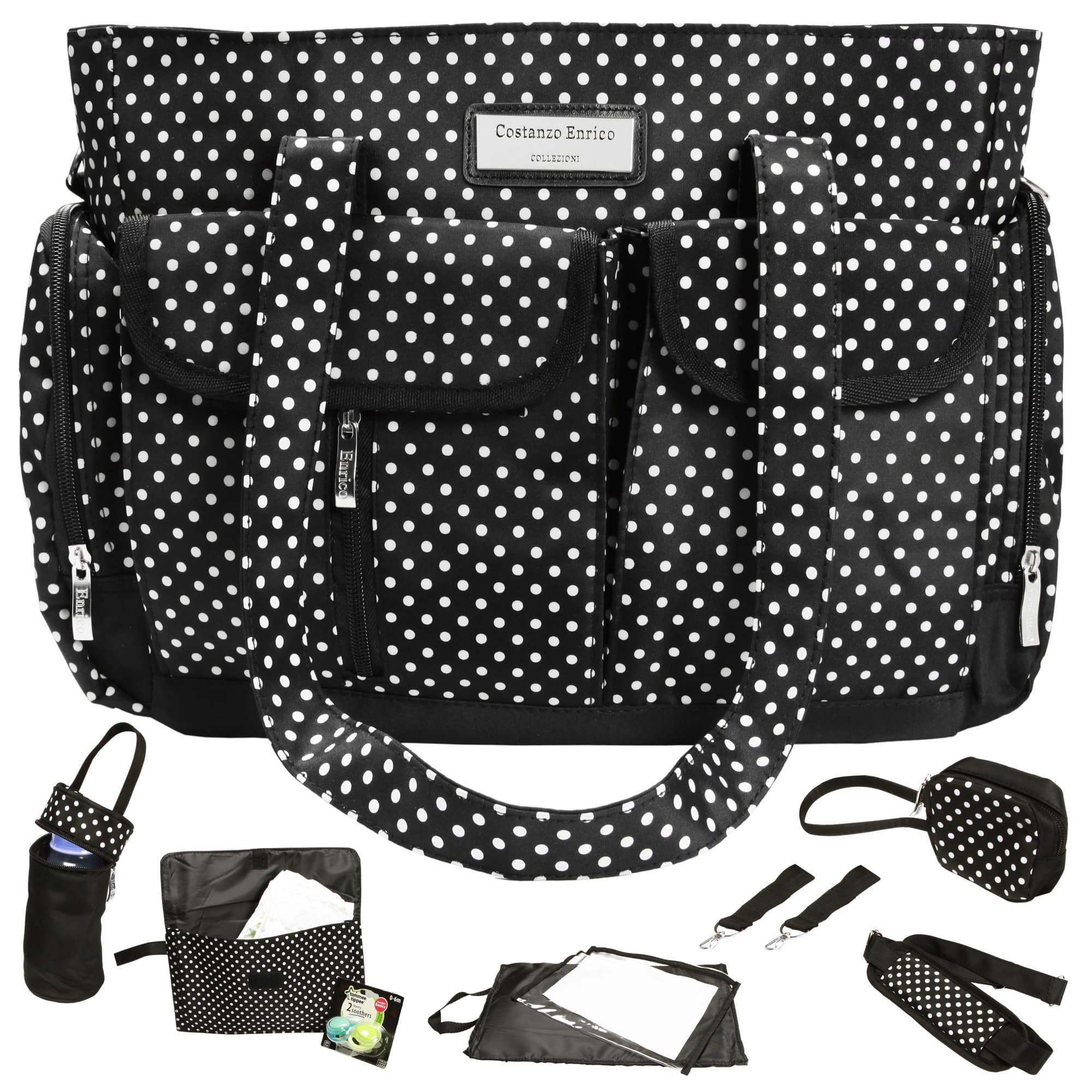 Designer Baby Diaper Changing Tote Bag, 8pc Set Costanzo Enrico Milano