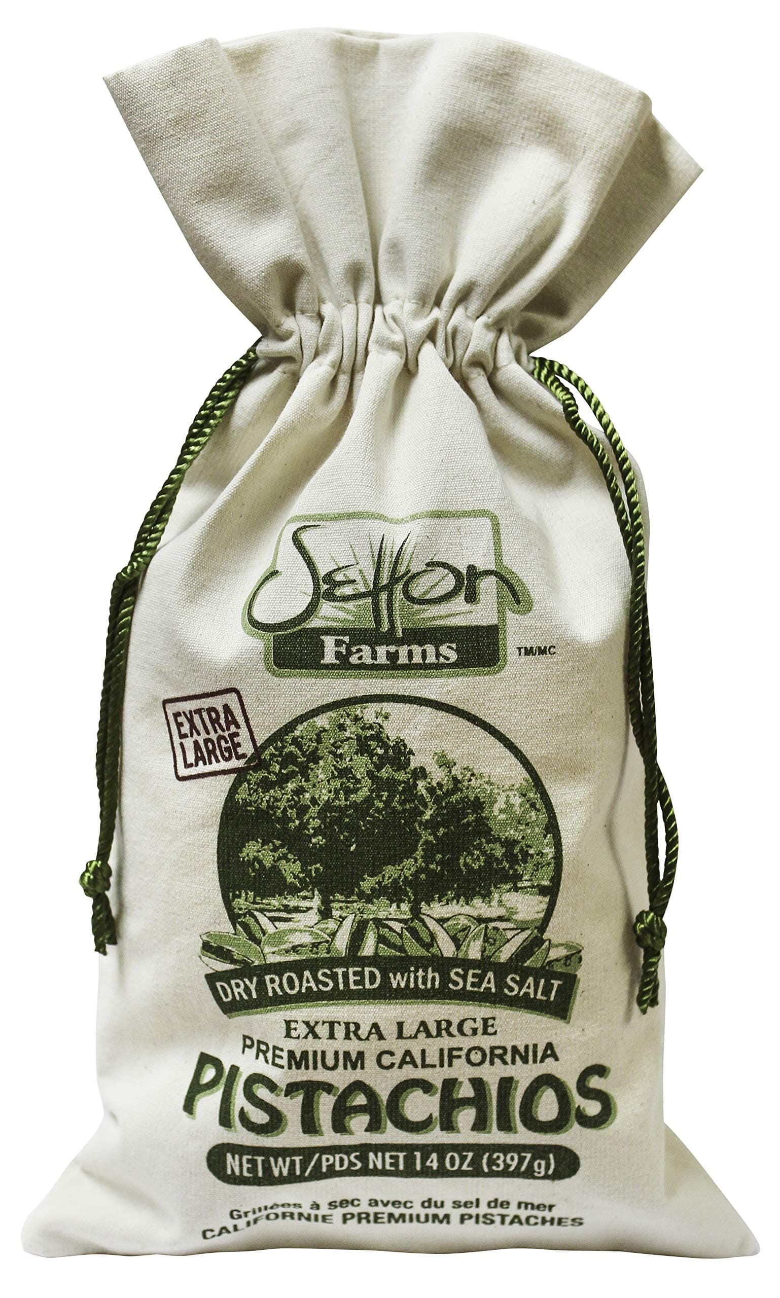 Setton Farms Roasted and Salted Extra Large Premium California Pistachios, Sea Salt, Dry Roasted w/ Sea Salt, 14 Ounce