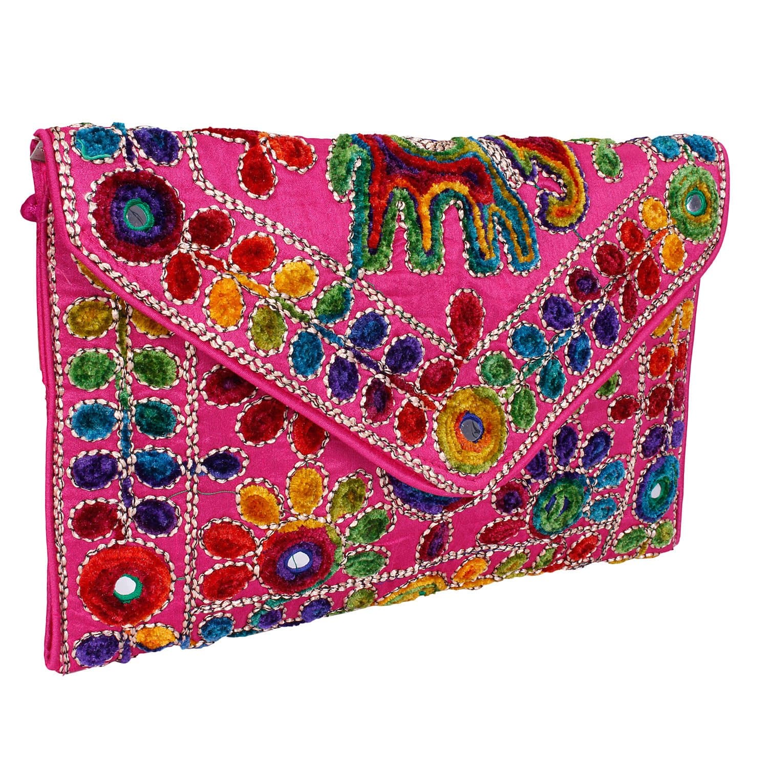 Rajasthani Jaipuri Art Sling Bag Foldover Clutch Purse Quality Checked