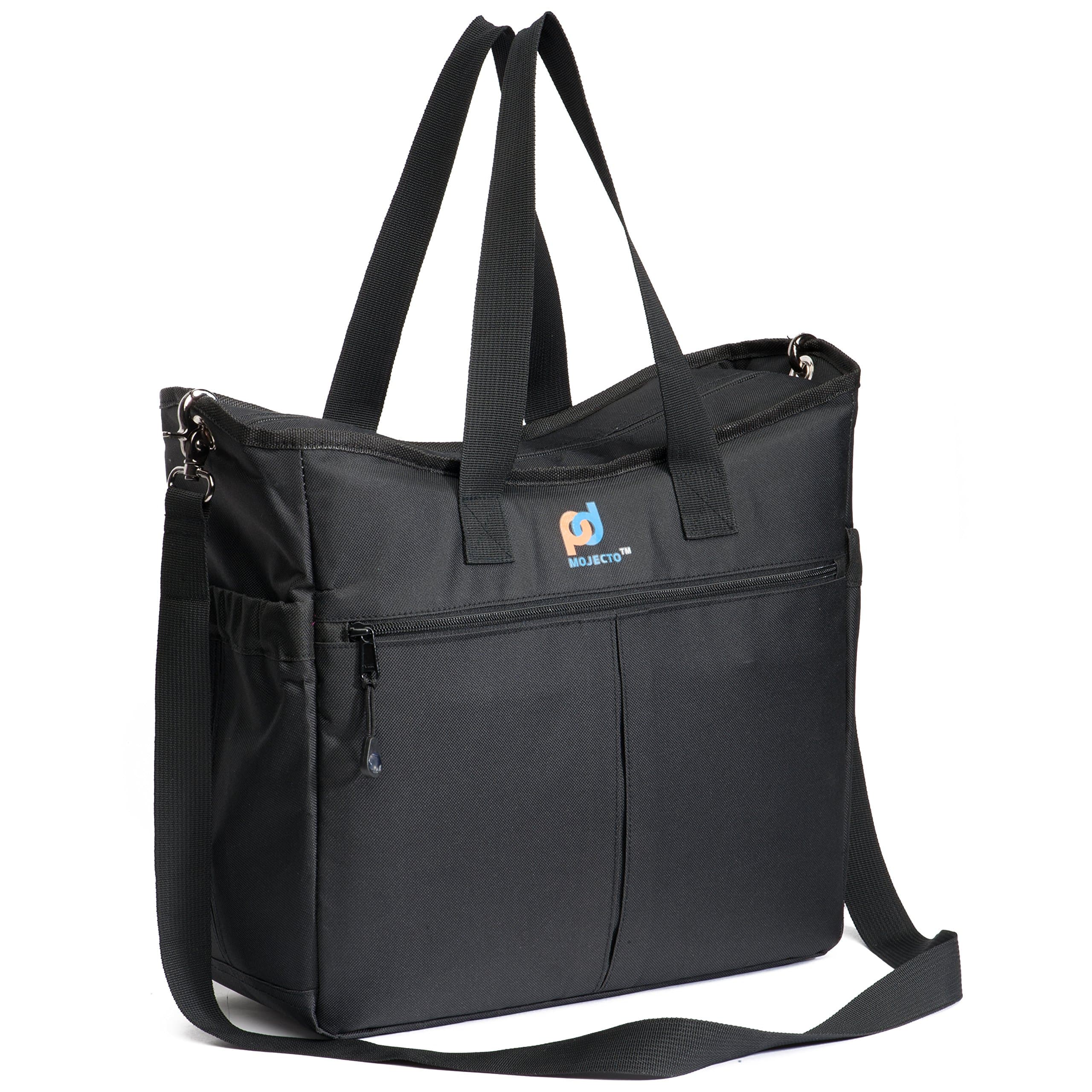 Extra Large Lunch Cooler Bag for Women and Men. Premium Fabric, Thick Foam Insulation, Strong Peva Liner, Many Pockets, Durable Zipper, Strong Stitching, Long Shoulder Straps, Metal Clips.