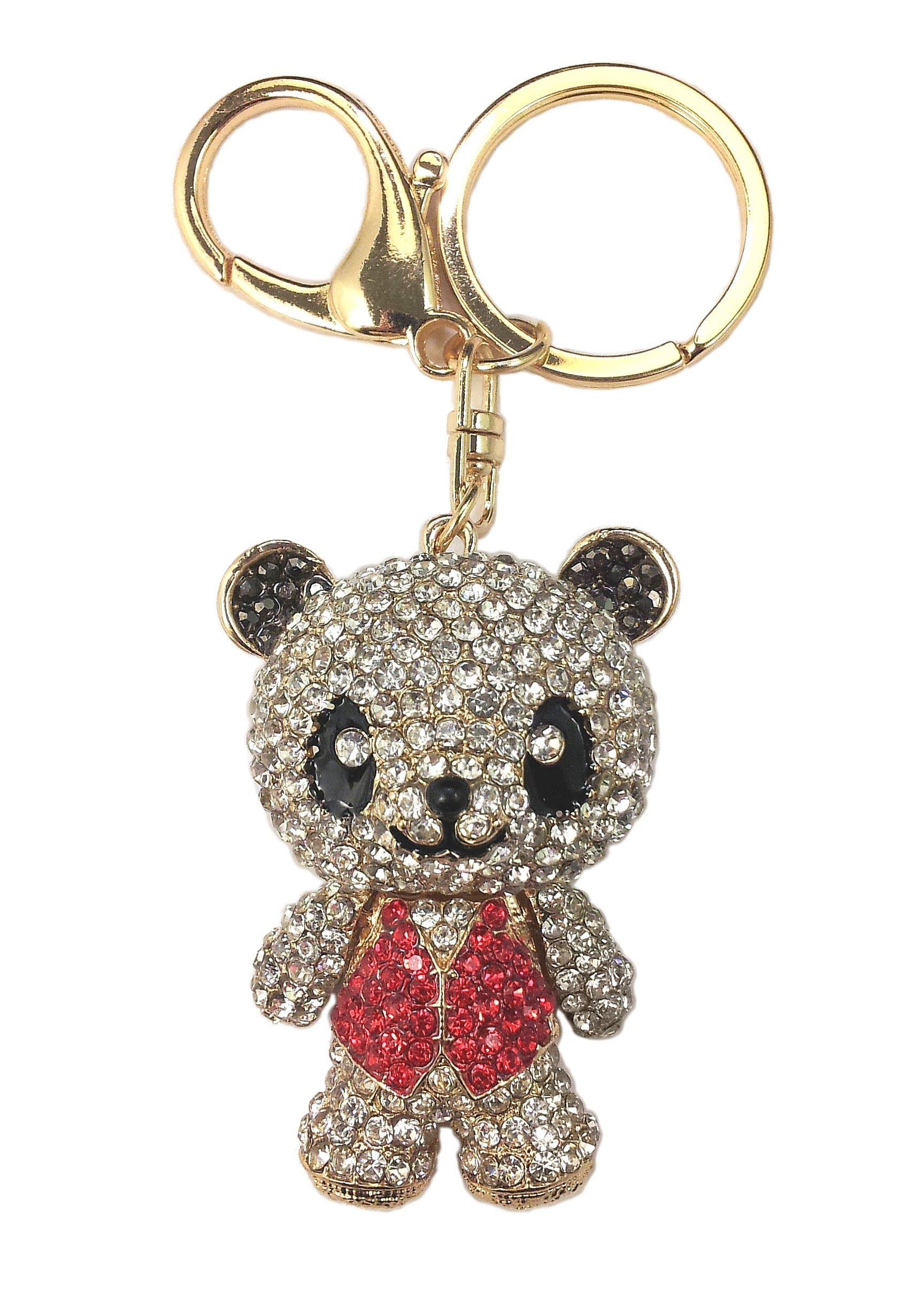 Amino✮ Ziggy the Panda Keychain Charm For Handbags (Red, Large)