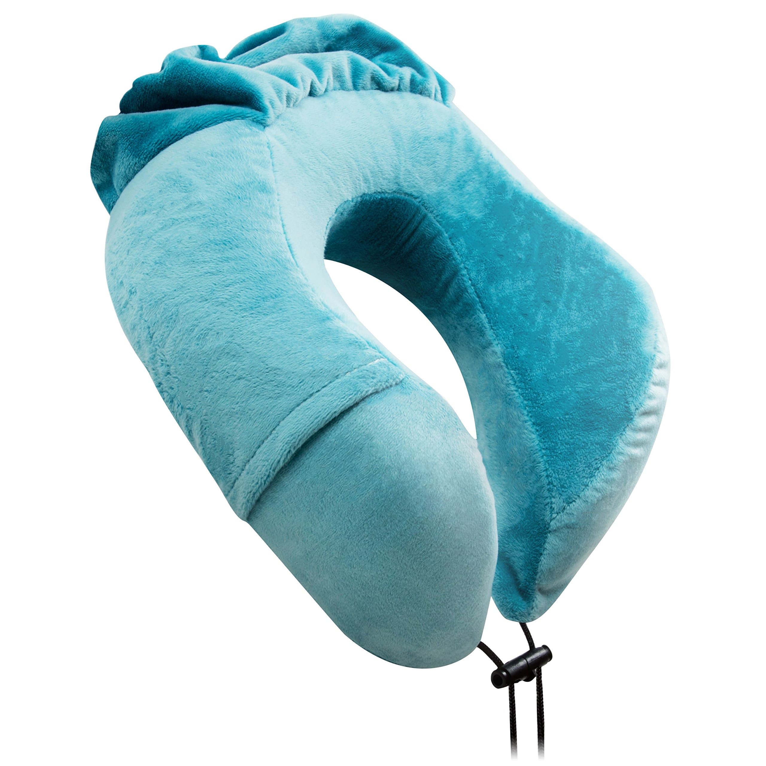 CakeWalk Gummy Travel Pillow, Memory Foam, Adjustable Neck Support, Soft Removable Washable Cover, Best Airplane Travel Accessory, Idea