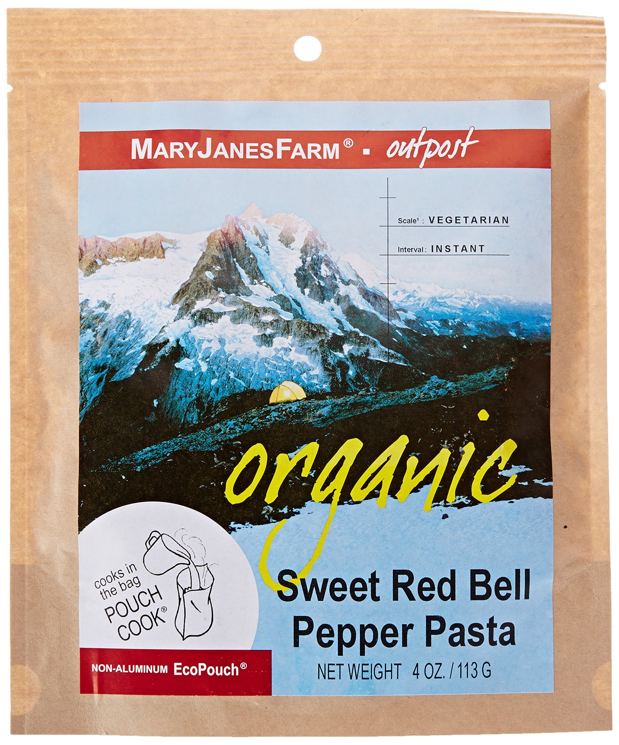 MaryJanesFarm Sweet Red Bell Pepper Pasta, 4.0 Ounce Bag