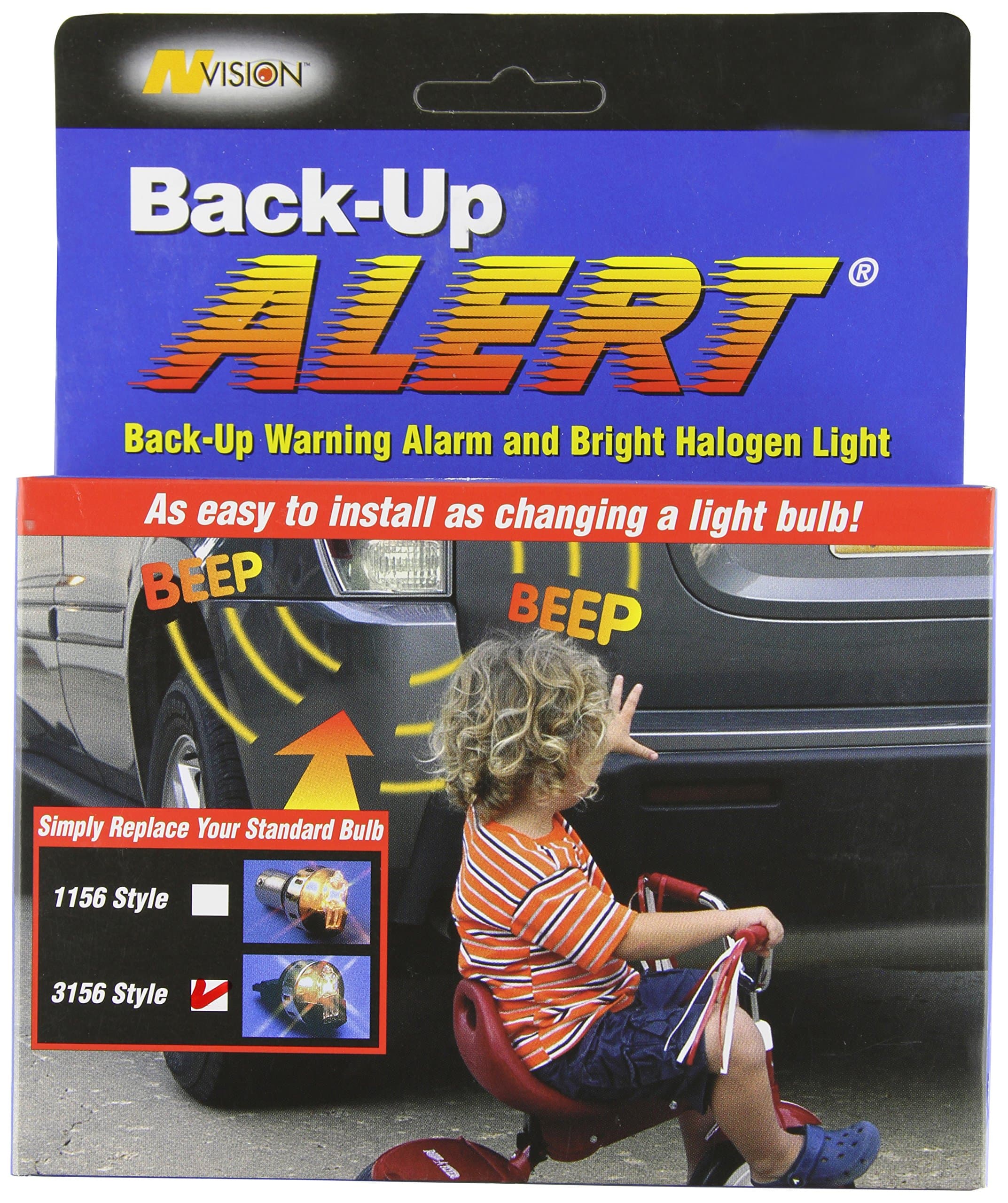 Hopkins 20101VA-CL-EN Back-Up Alert with Audible Back-Up Warning 3156 Style Light Bulb