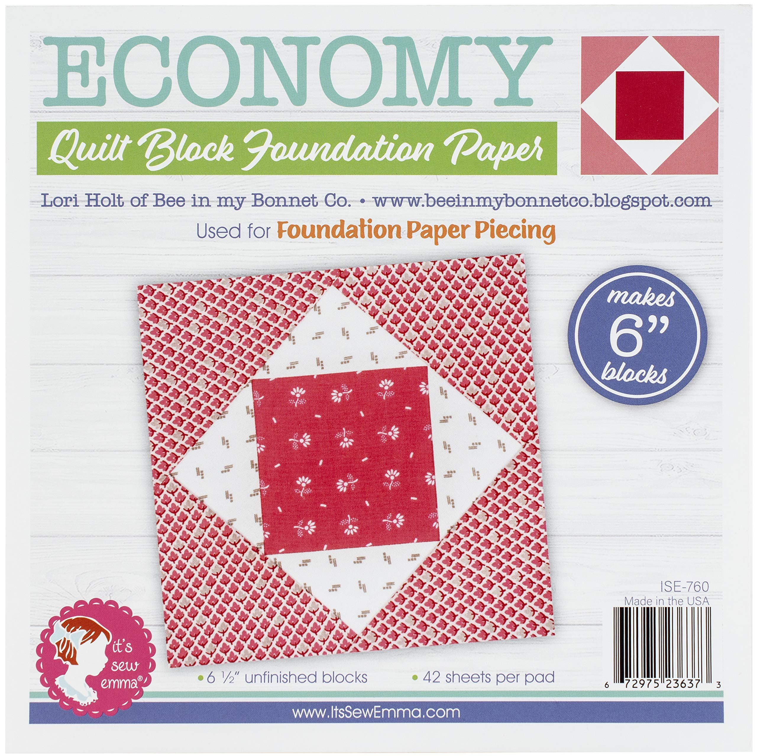 It's Sew EmmaFoundation Paper 6" Econo, 6" Economy from Lori Holt