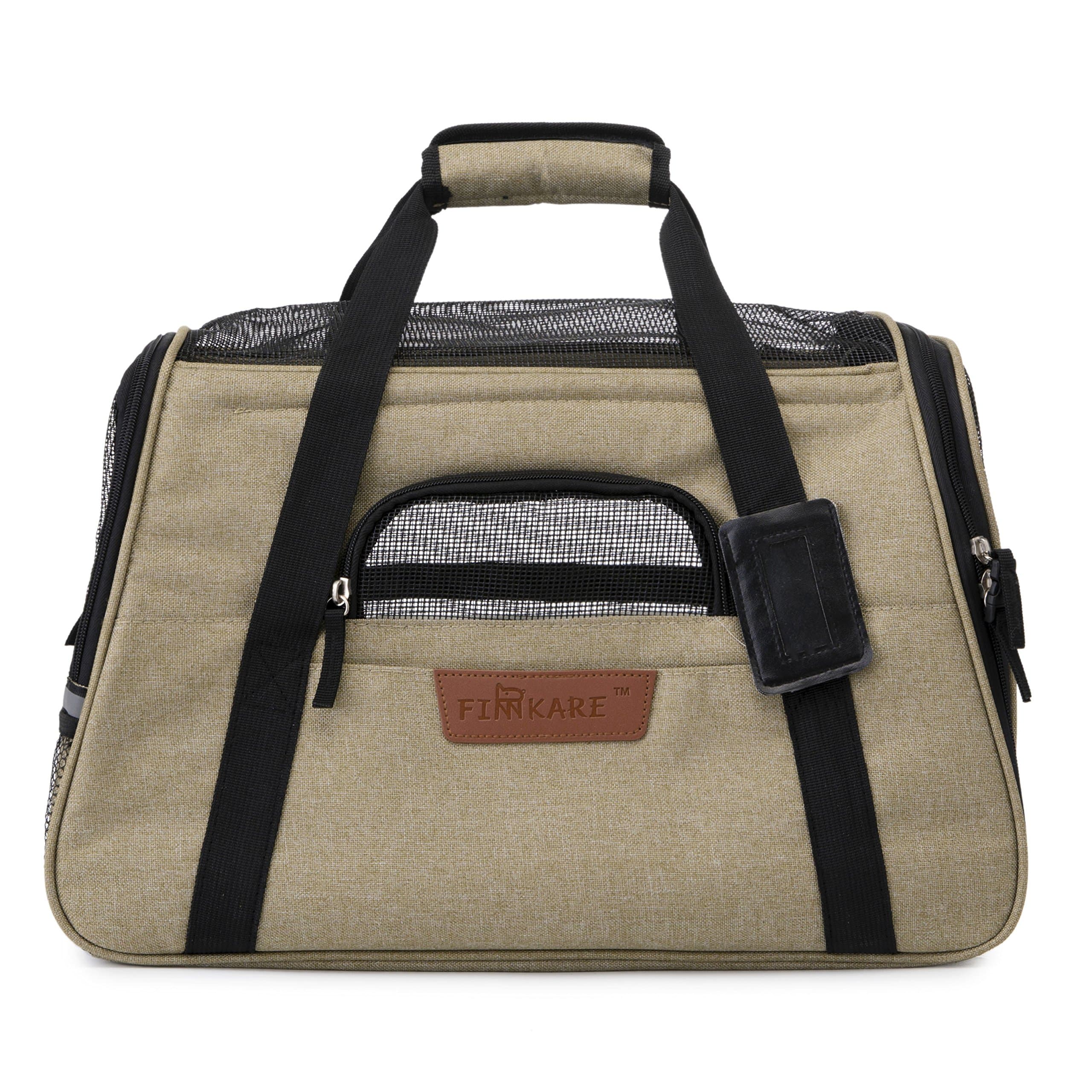 Pet Travel Carrier Bag Airline Approved Collapsible Soft Side for Small Dogs and Cats